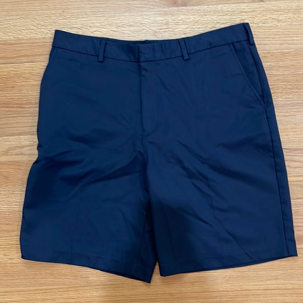 EDWARDS Flat Front Dress Shorts - 36  (Navy)